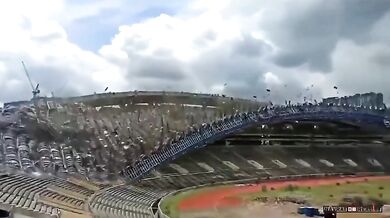 Demolice stadionu Shah Alam v Malajsii