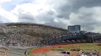 Demolice stadionu Shah Alam v Malajsii