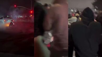 Divák ztratil kalhoty během nelegálního pouličního driftování