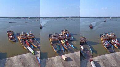 Lodní přeprava v časosběru