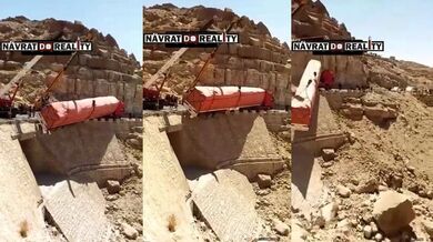 Nevydařené vyproštění kamionu s návěsem