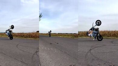 Další nezvládnuté wheelie!