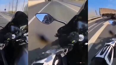 Motorkář tvrdě narazil do odbočujícího náklaďáku