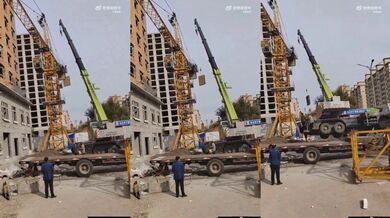 Převrácení autojeřábu