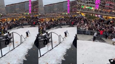 Skvěle zvládnutý trik na snowboardu