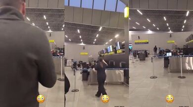 Cestující zničil pult American Airlines kladivem