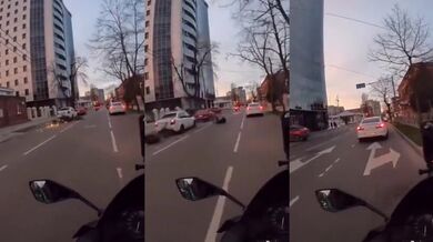 Nepovedené driftování s motorkou