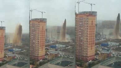 „Fontána“ z kanalizace dosáhla výšky obytného domu