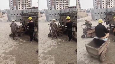 Elektrická tříkolka na beton