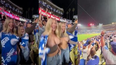 Podpora hráčů na stadionu Yankee