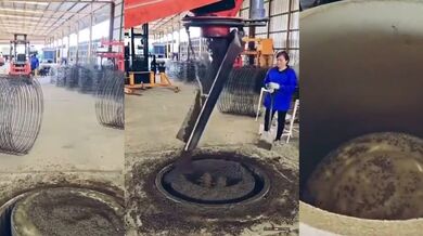 Výroba betonové studniční skruže