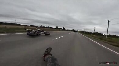 POV Wheelie nehoda na motorce