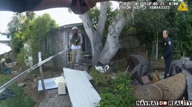 Policejní zásah proti nebezpečnému muži s páčidlem