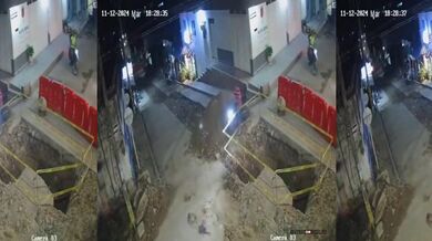 Jízda přes rozkopanou silnici