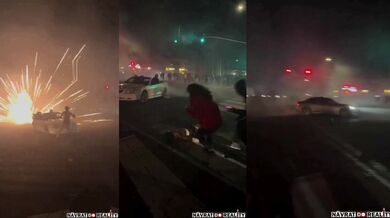 Driftování skončilo drsným sražením jednoho z diváků