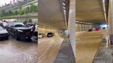 Jízda v zaplaveném tunelu