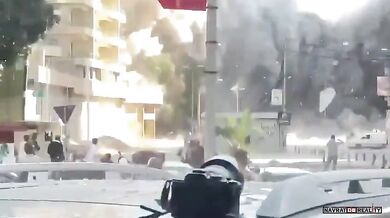 Obytná budova v centru Bejrútu zasažená izraelskou raketou