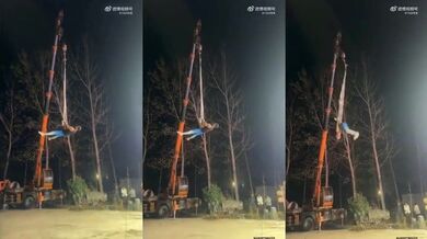 Nepovedené akrobatické představení