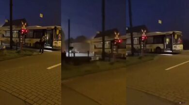 Belgický řidič autobusu zabránil velké tragédii na přejezdu