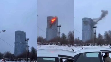 Útok dronem způsobil požár ve 37patrovém domě v Kazani