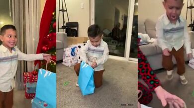 Dítě dostalo k Vánocům uhlí