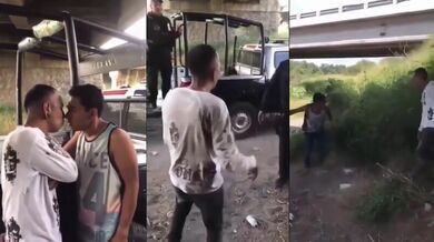 Mexičtí policisté donutili zloděje, aby se líbali a prali mezi sebou