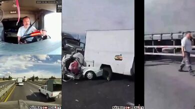 Momentka z nehody, při níž zemřeli dva lidé