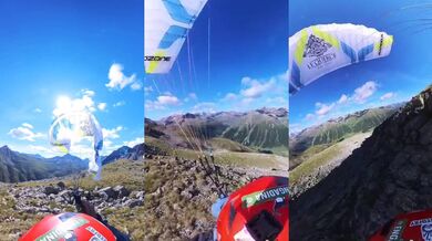 Nepovedený start při paraglidingu