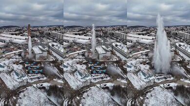 Start demolice bývalé teplárny