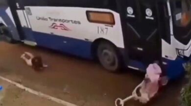 Matka s kočárkem sražena autobusem