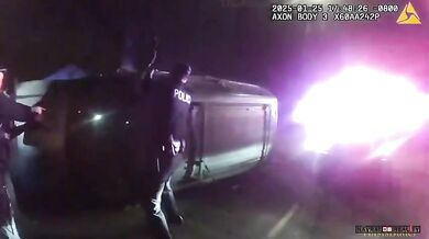 Zlodějka vyproštěna z vraku po honičce v jižní Kalifornii