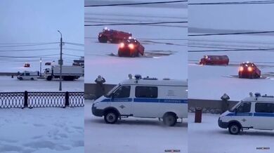 Dvě vozidla se během cvičení propadla pod led