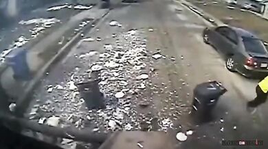 Výbuch v popelářském voze v Ohiu málem způsobil tragédii