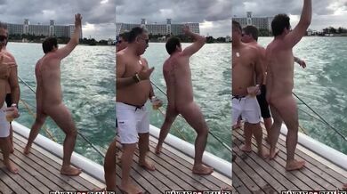 Nahý opilec nezvládl tanec na lodi