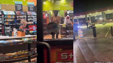 Karma pro polonahého pohodového zlodějíčka vykrádající čerpací stanici