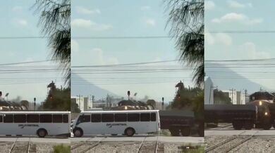 Rušný vlakový přejezd