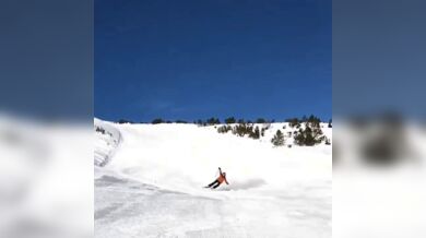 Pád na lyžích s českým komentářem