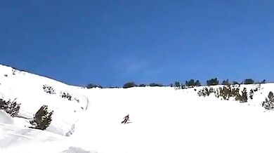 Pád na lyžích s českým komentářem