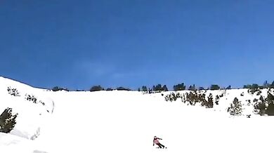 Pád na lyžích s českým komentářem