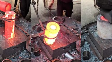 Kování litinových válců