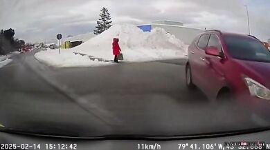 Líný řidič odmítl odstranit sníh z čelního skla