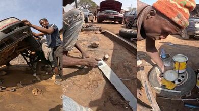 Oprava v africkém autoservisu