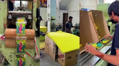 Jak se vyrábí houbičky na mytí nádobí