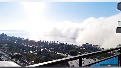 Ohromující mlžné tsunami v Batumi