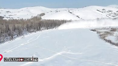 Odstřelování ledu kvůli uvolnění zamrzlých řek