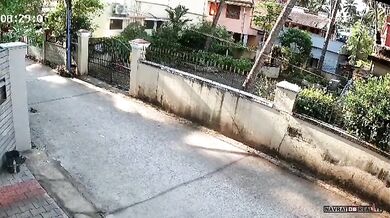 Chodkyně skončila během nehody automobilu s motorkářem zavěšená na plotě.