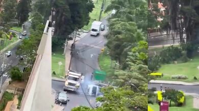 Selhání brzd u dodávky při jízdě z kopce