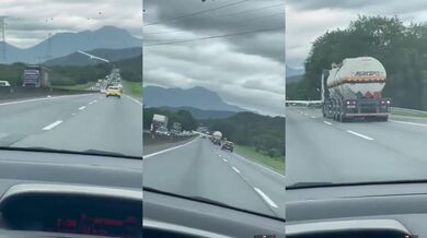 Malý letoun musel nouzově přistát na rušné dálnici