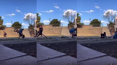 Nehoda BMXáře a sražení chodce