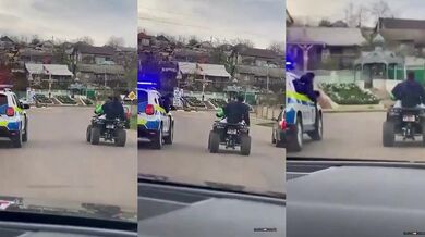 Chytání zlodějů na čtyřkolce